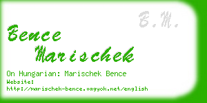 bence marischek business card